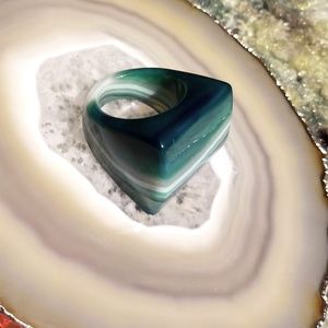 Jewelry - Ring Cut from Authentic Brazilian Agate Jewelry - Ring Cut from Authentic Brazilian Agate